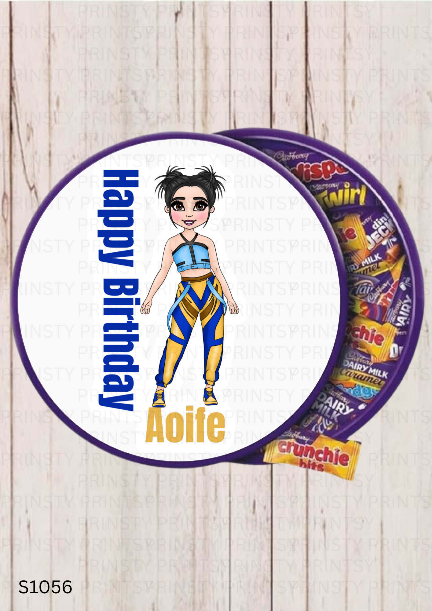 Zoey Dolly Chocolate Tub Sticker