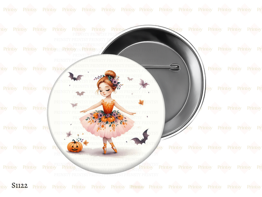 Cute Halloween Ballerina BowBitz/Badges