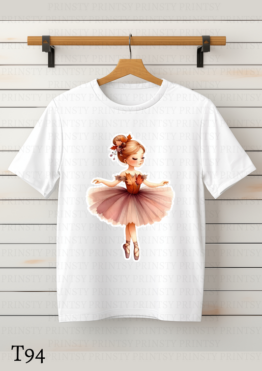 Autumn Ballerina Kids T-Shirt