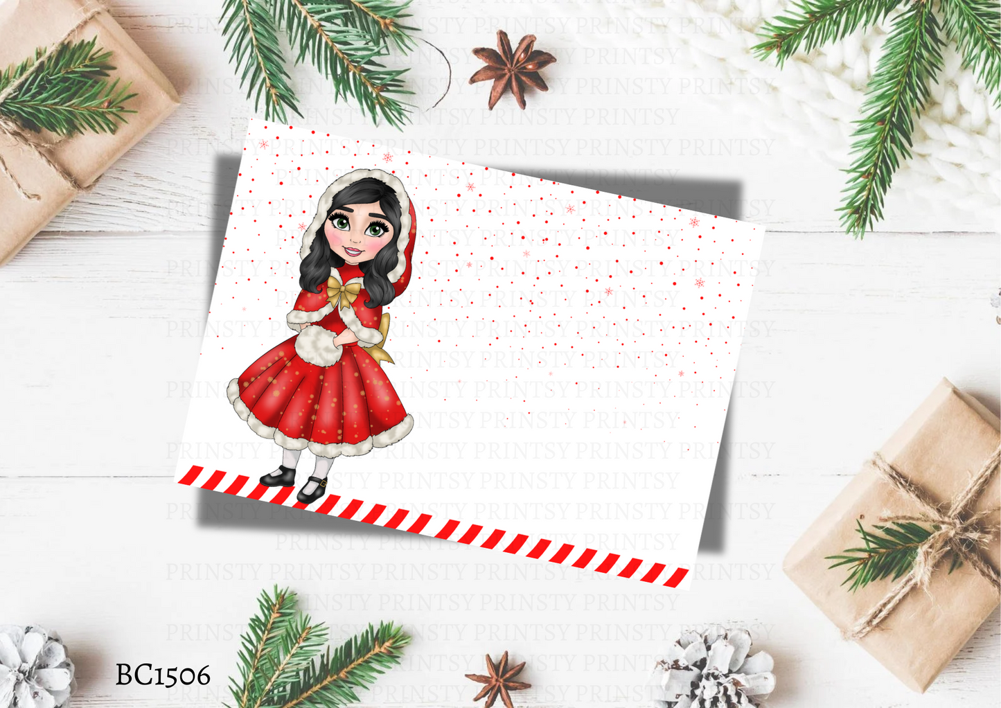 Christmas Dolly Bow Card