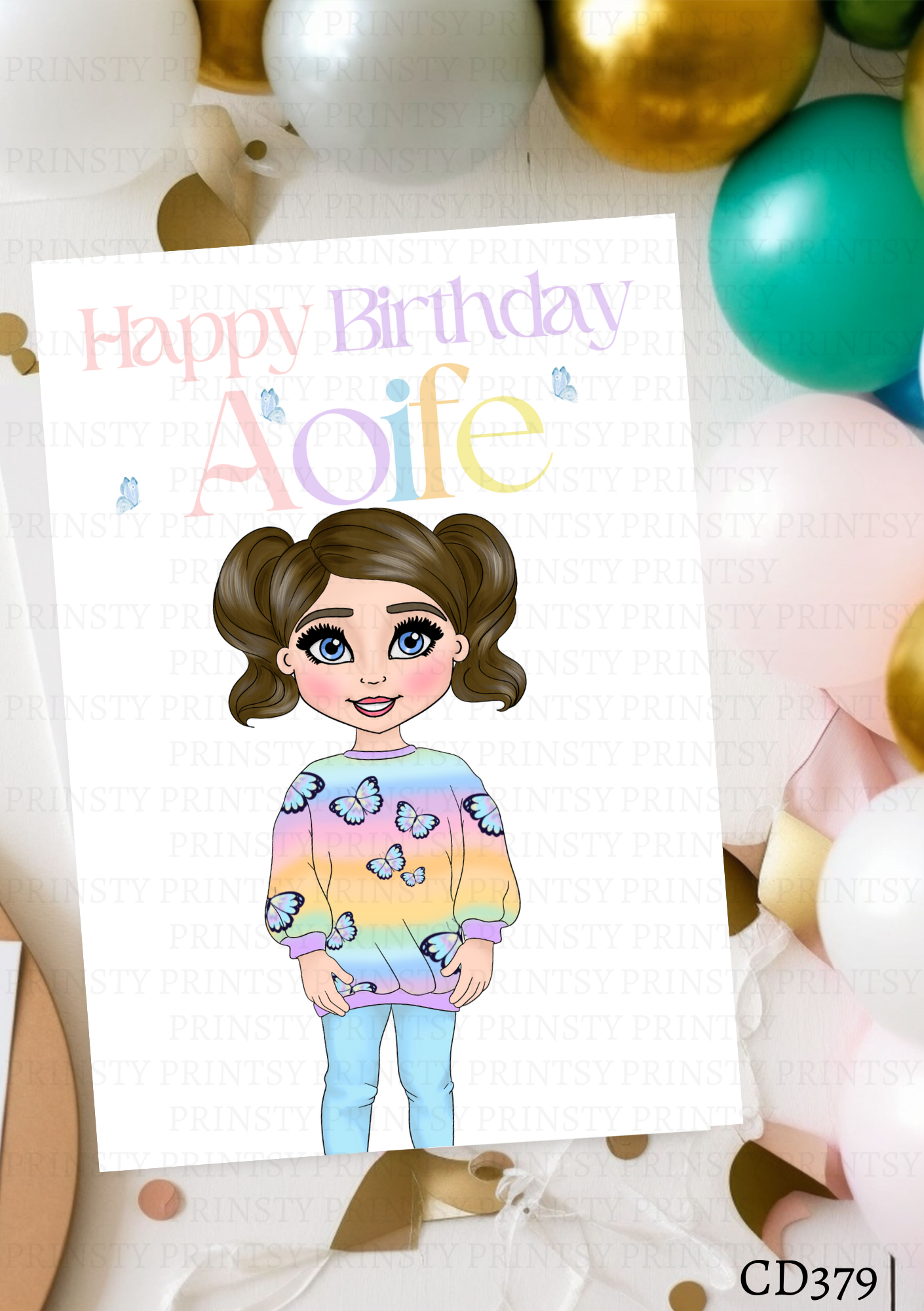 Butterfly Dolly Celebration Card