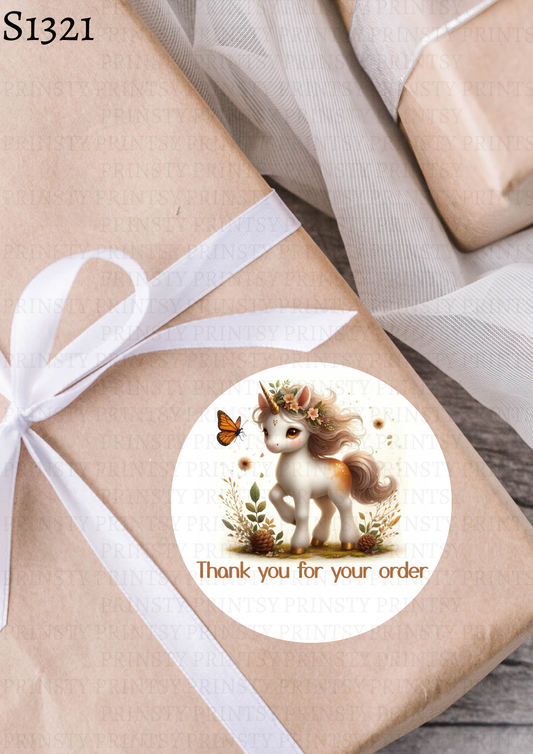 Autumn Unicorn Sticker Sheet