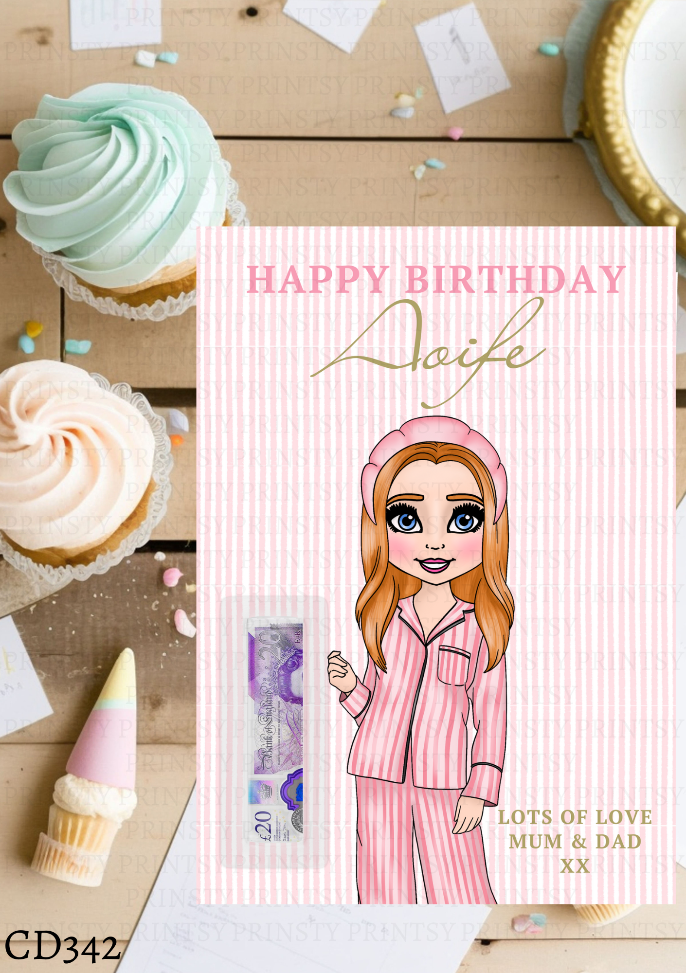 Make Up Dolly Money Card