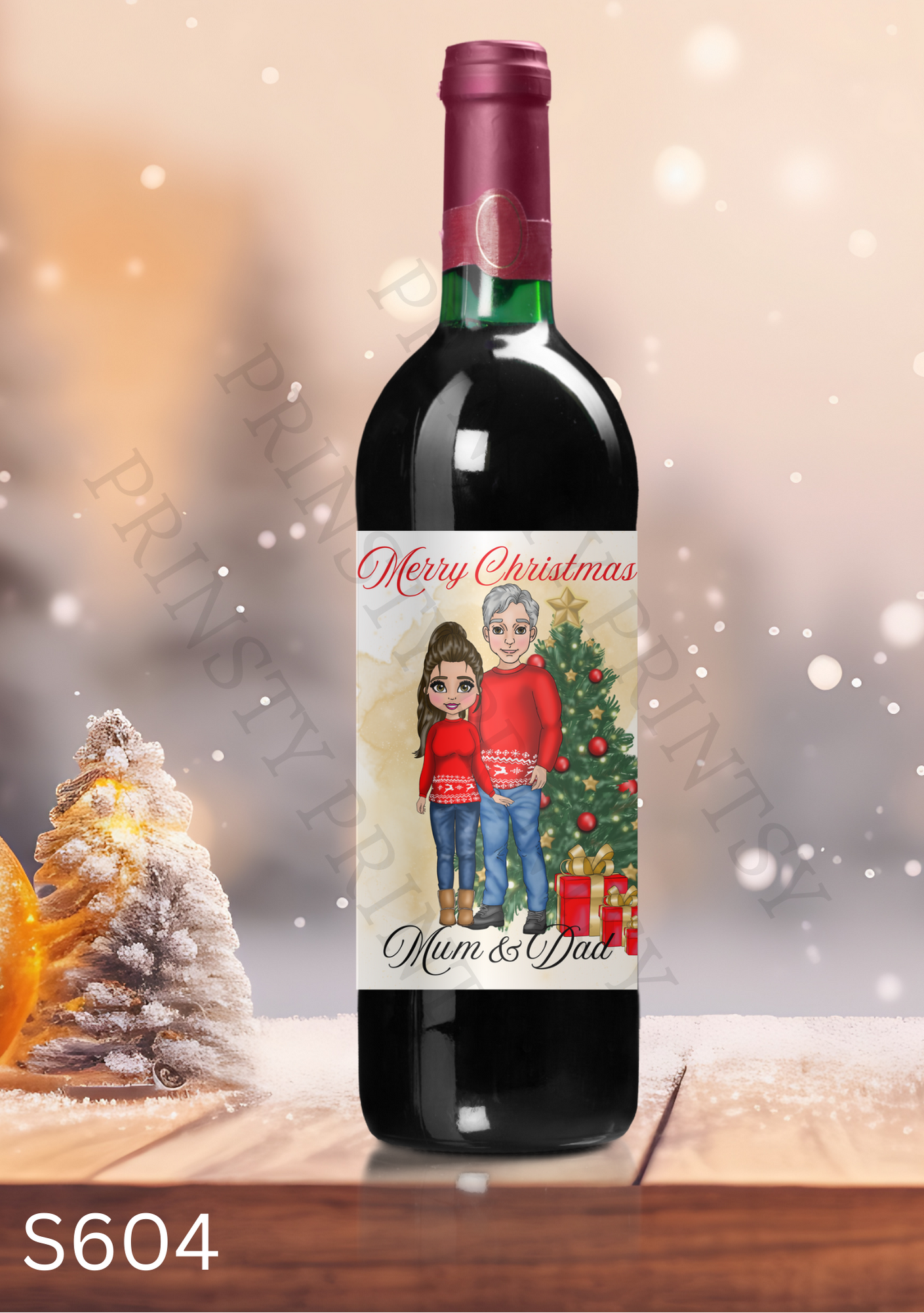 Family Wine Bottle Sticker