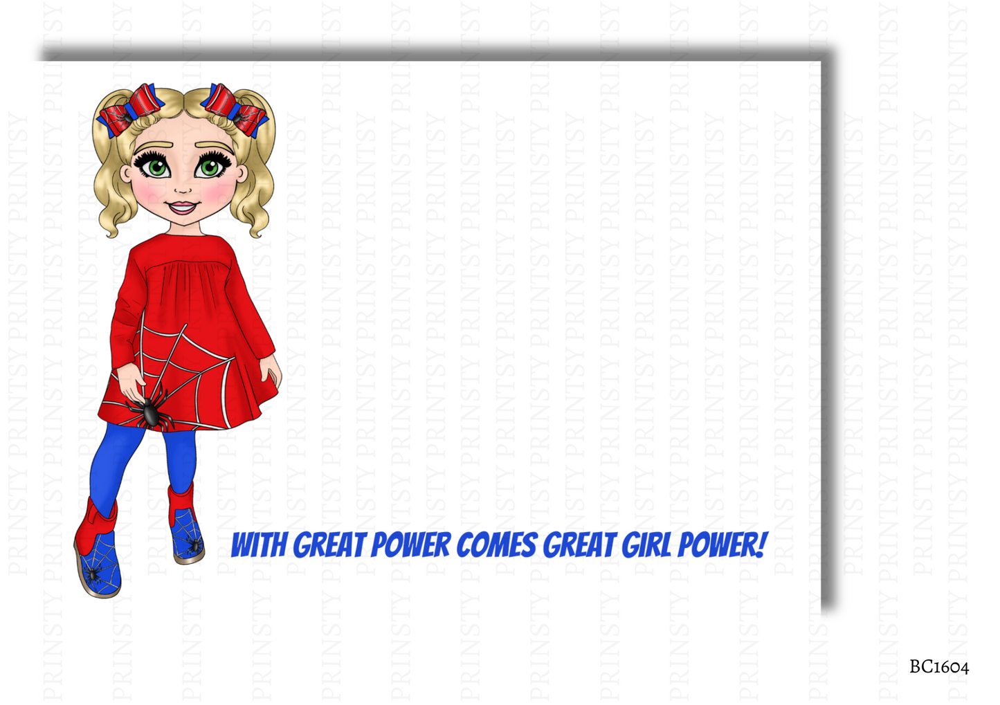 Web Dolly Bow Card
