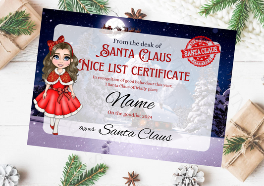 Nice List Certificate