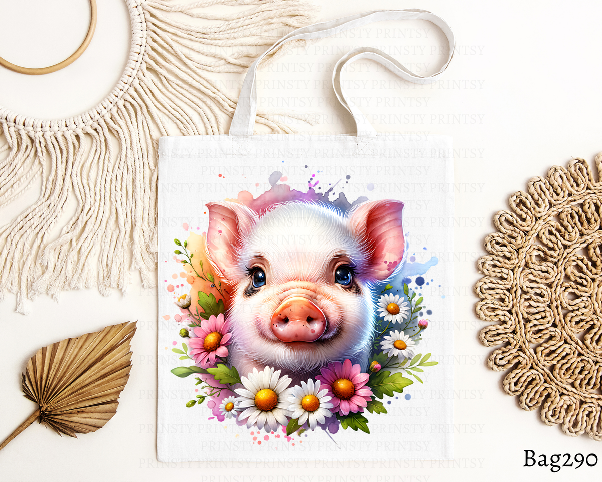 Daisy Piglet Tote Bag