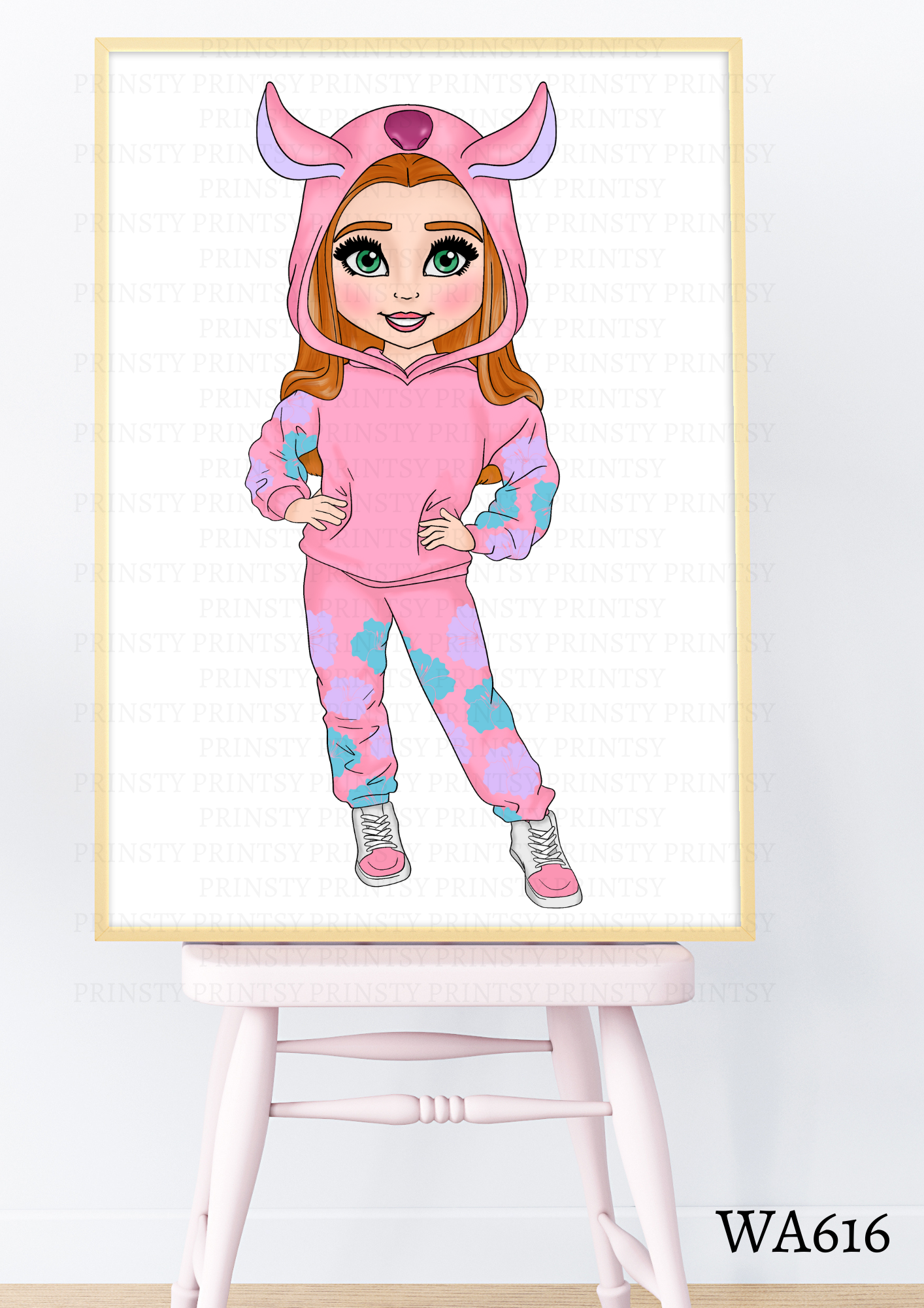 Pink Hawaiian Dolly Wall Art