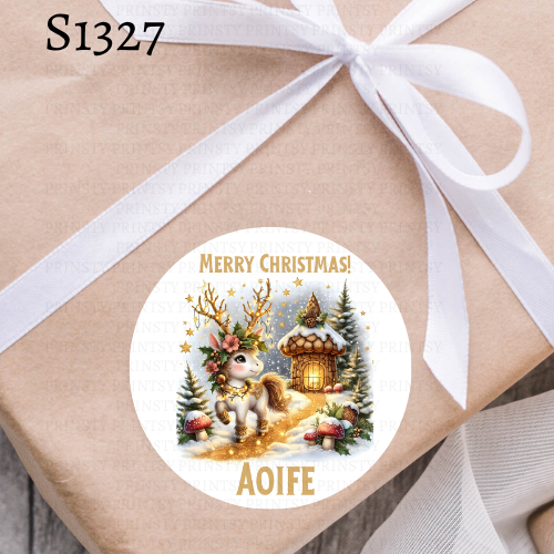 Christmas Unicorn Sticker Sheet