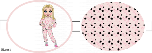 Pink Heart Graffiti Dolly Bow Loop