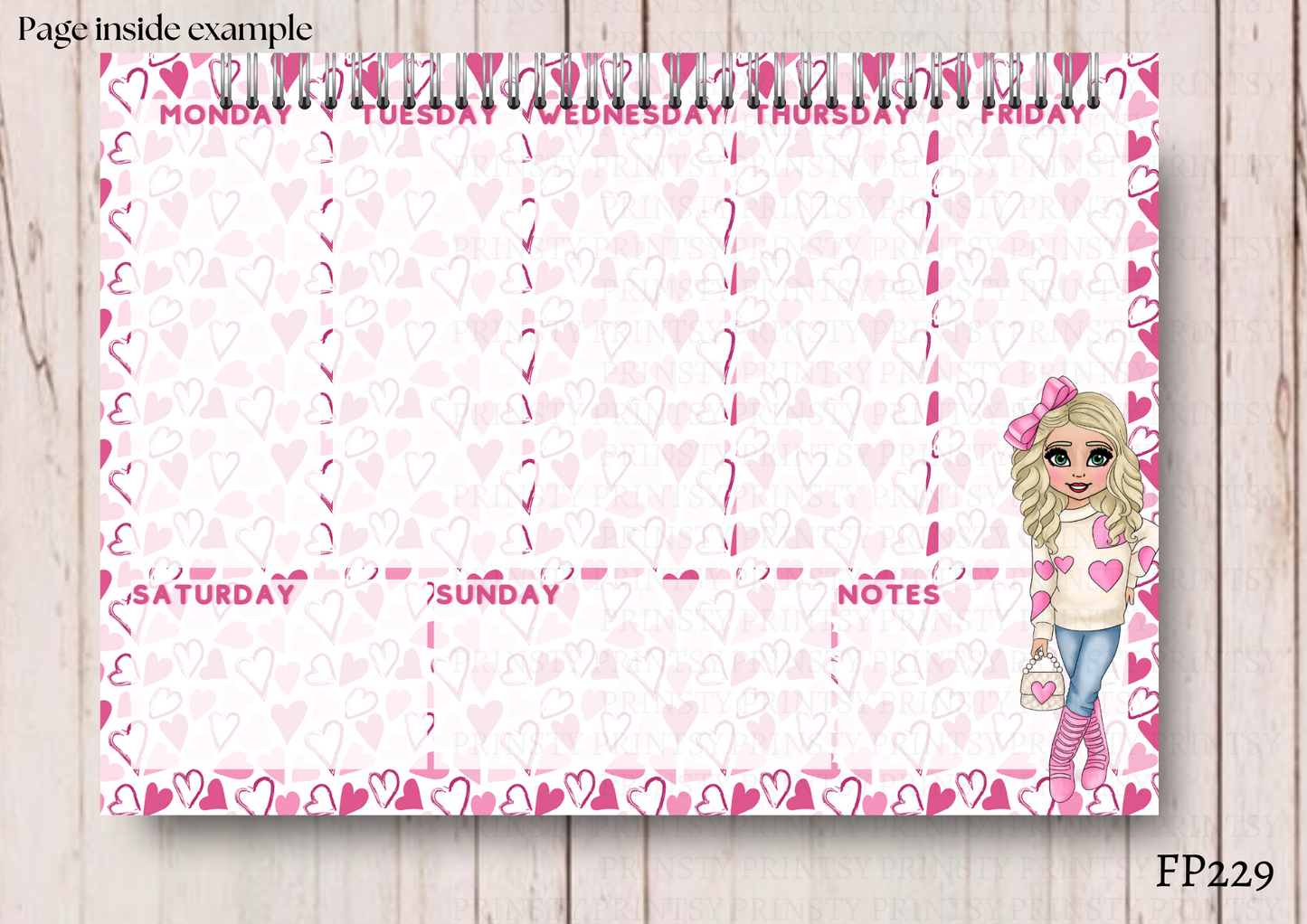 Dolly Valentine's Weekly Planner