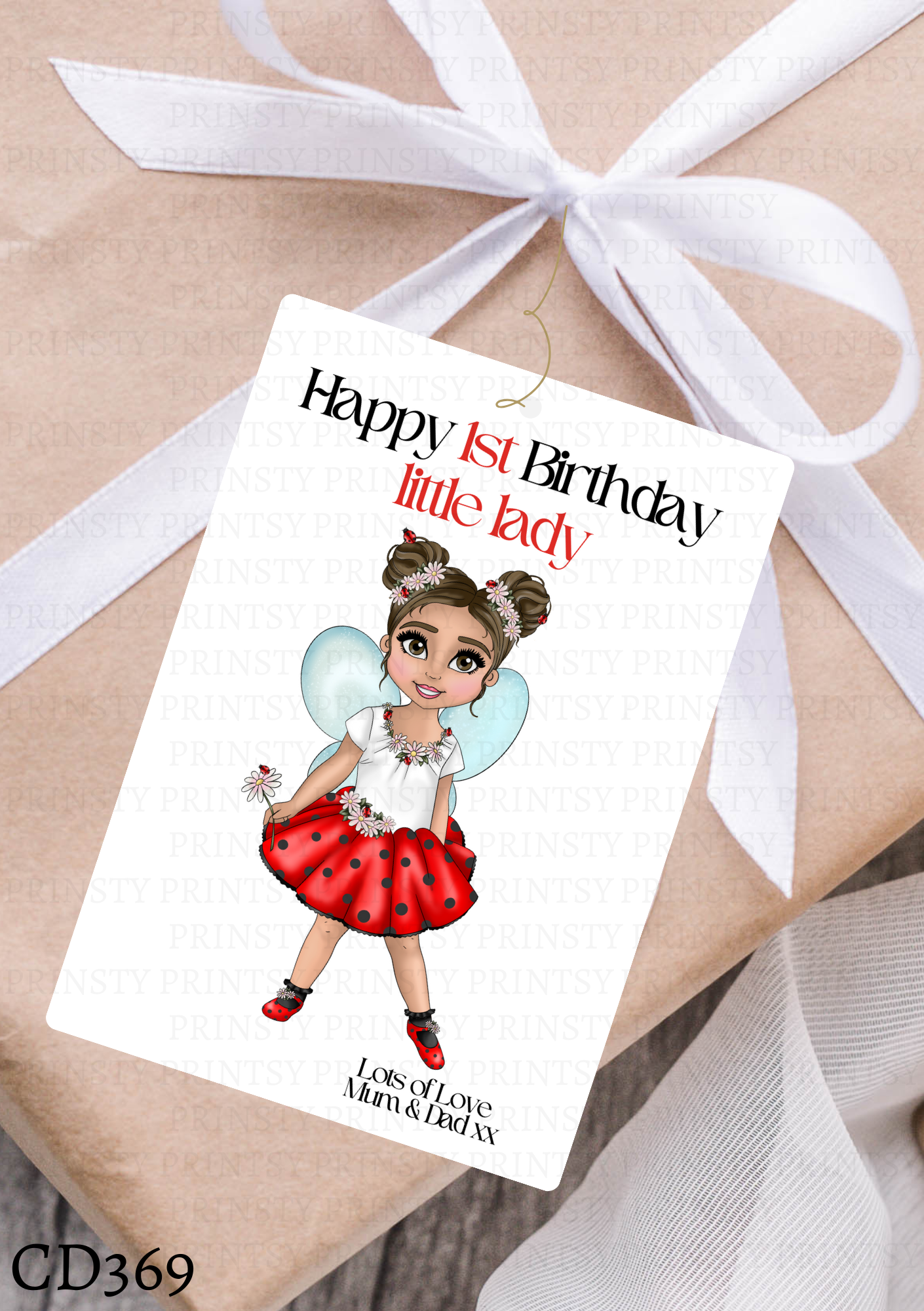 Little Ladybird Dolly Gift Label