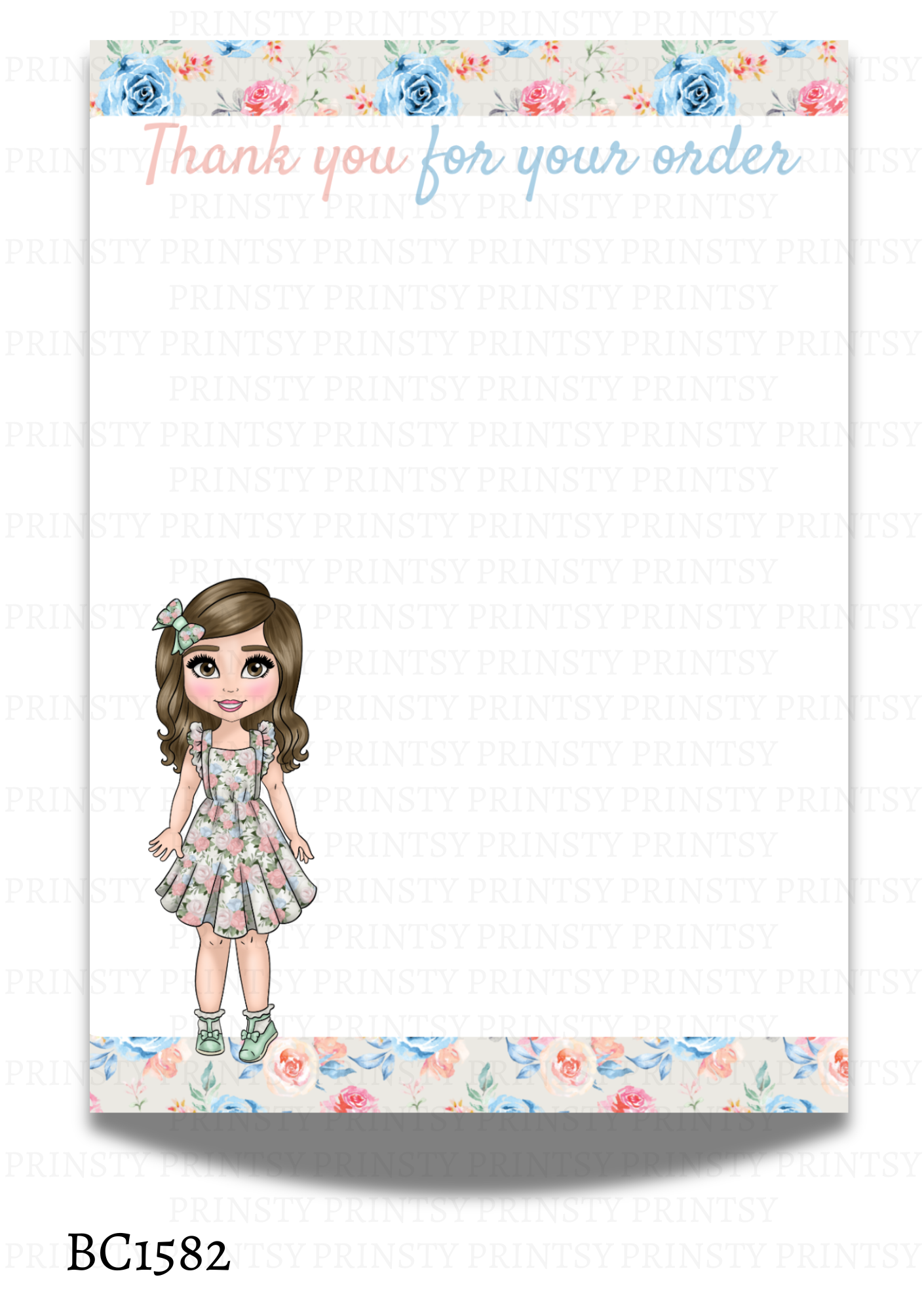 Vintage Dolly Bow Card