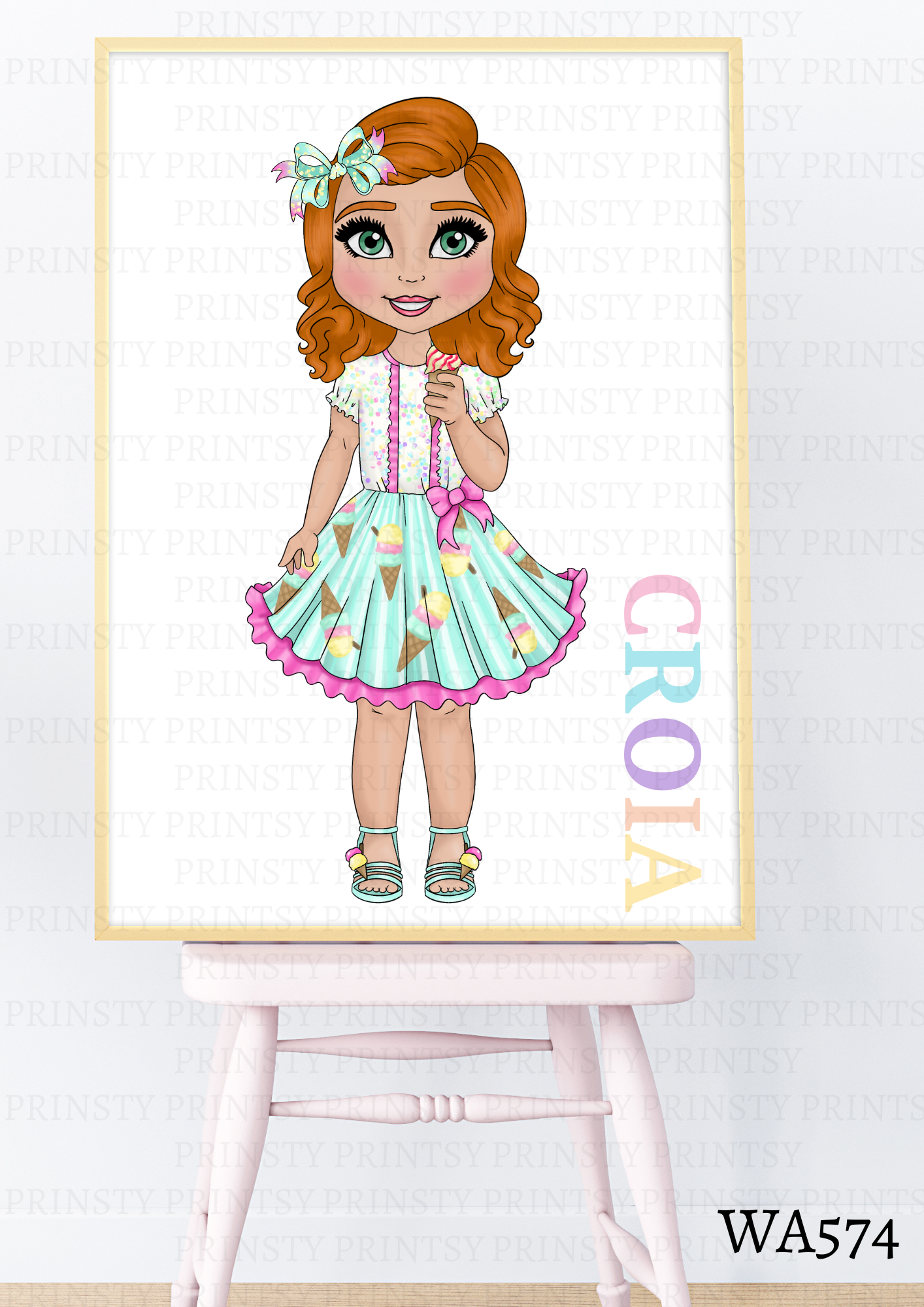 Ice Cream Dolly Wall Art