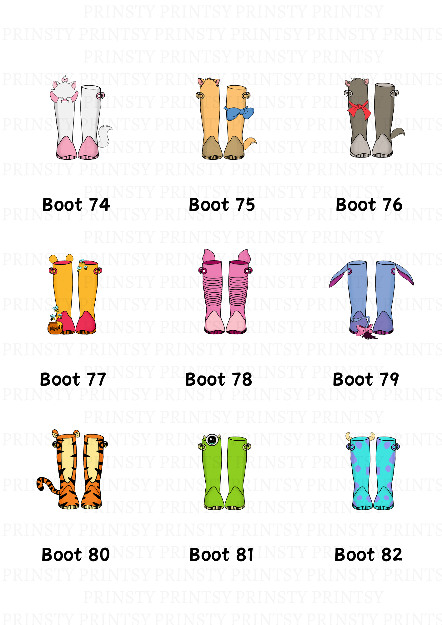 Family Boot Wall Art