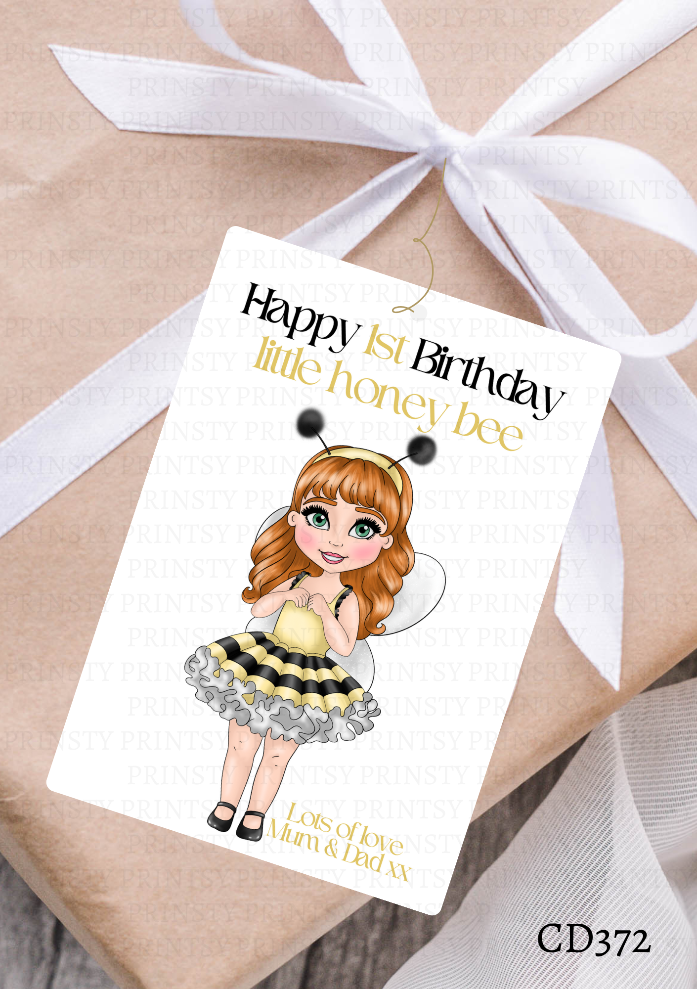 Little Honey Bee Dolly Gift Label