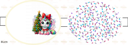 Christmas Unicorn Bow Loop