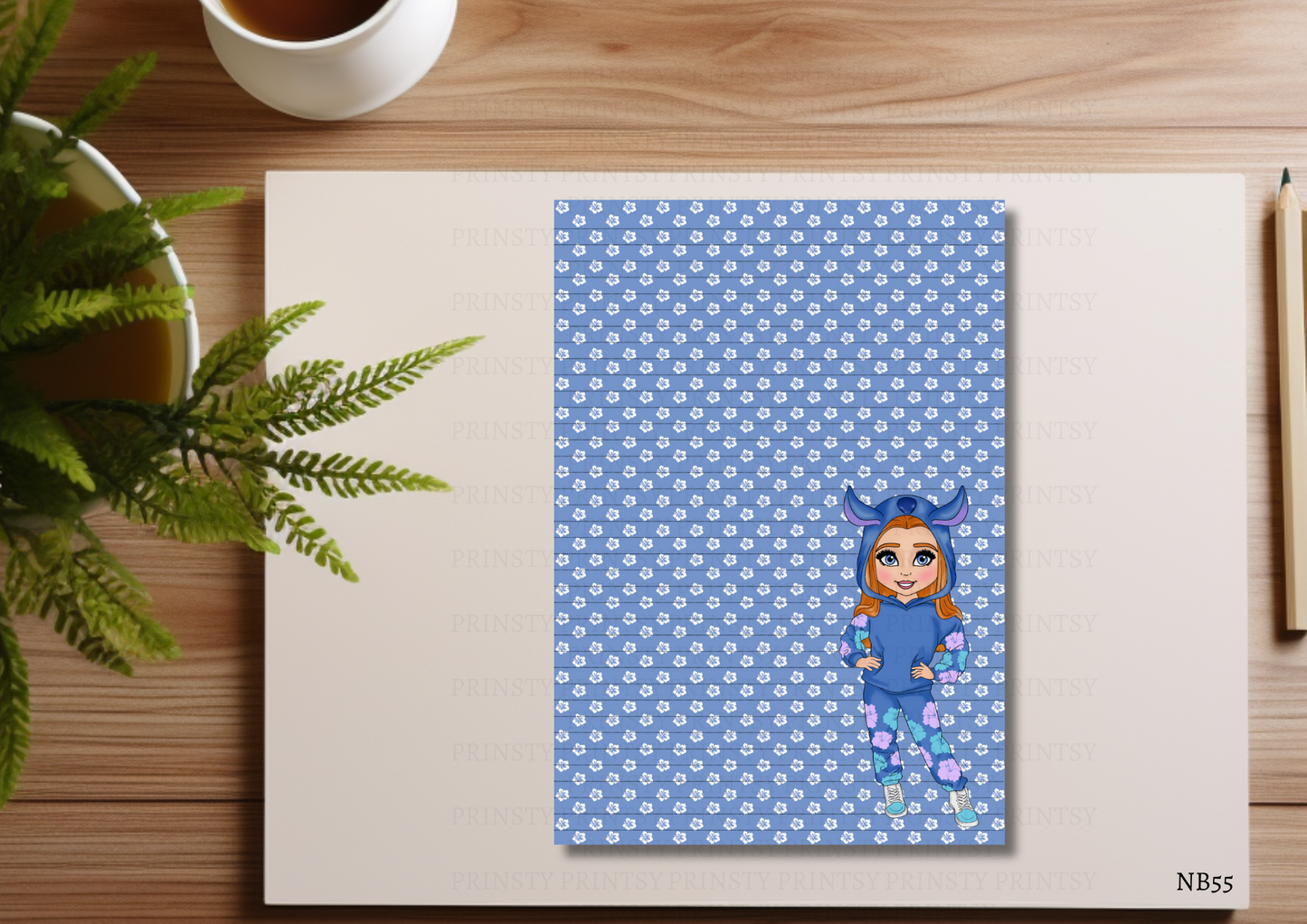 Blue Hawaiian Dolly Note Book