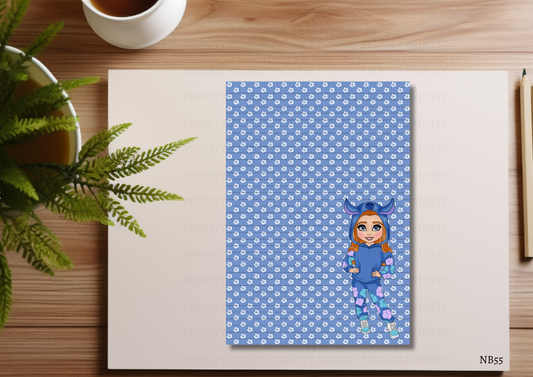 Blue Hawaiian Dolly Note Book