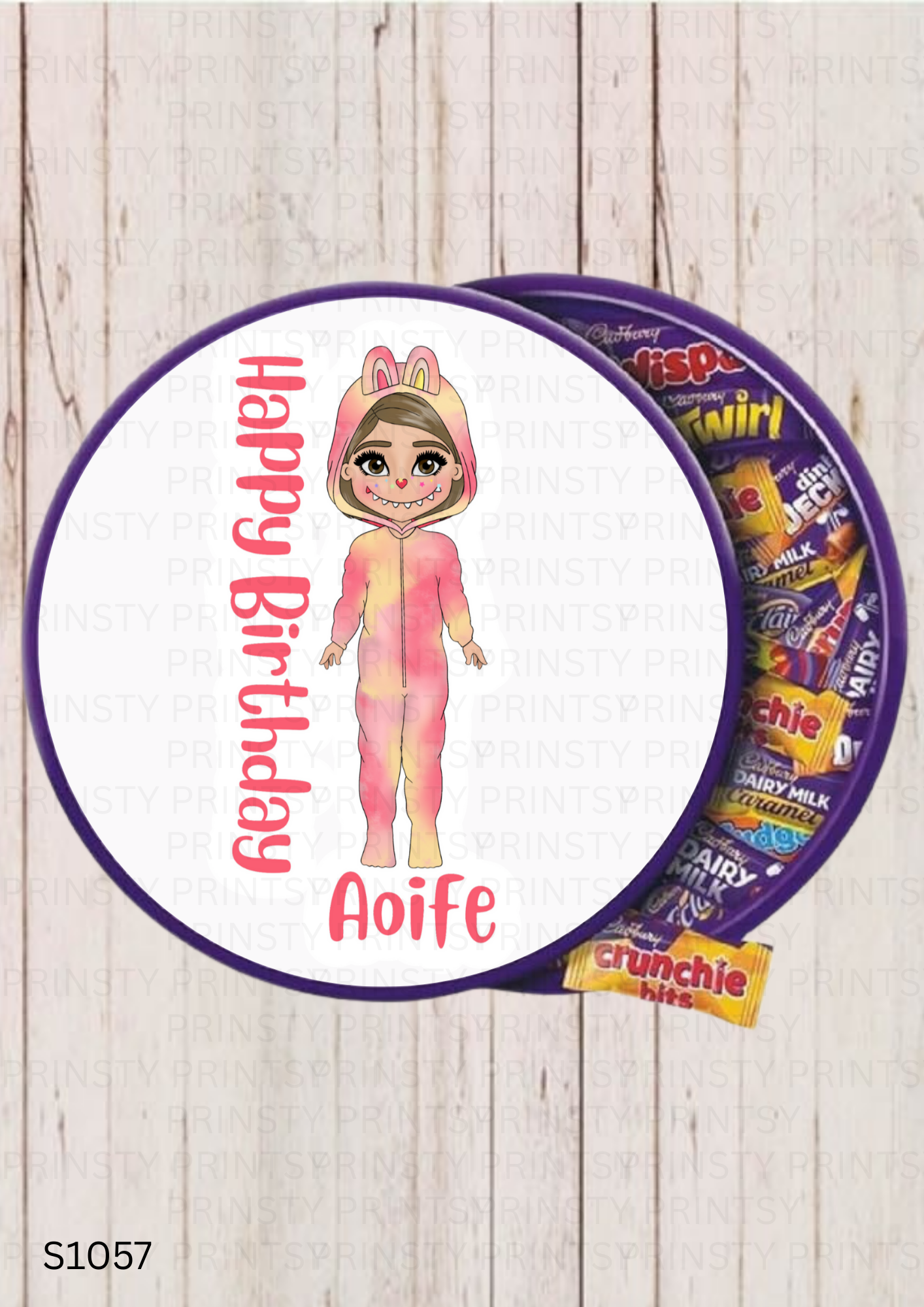 Mini Magic Monster Dolly Chocolate Tub Sticker