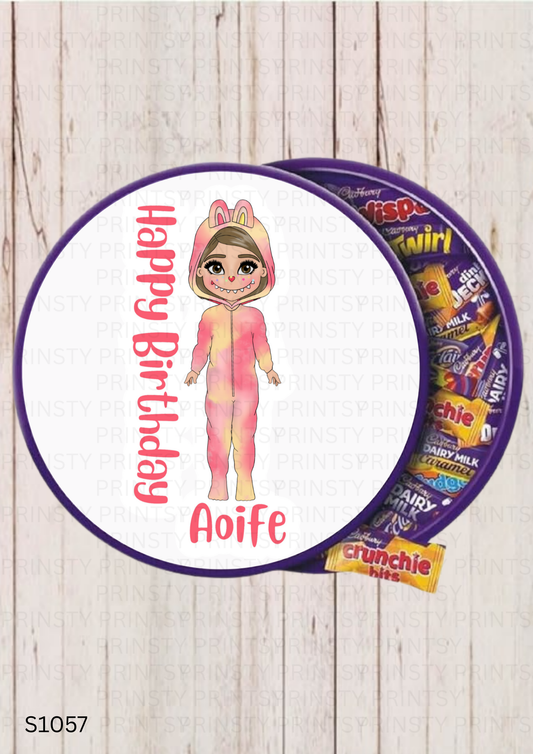 Mini Magic Monster Dolly Chocolate Tub Sticker