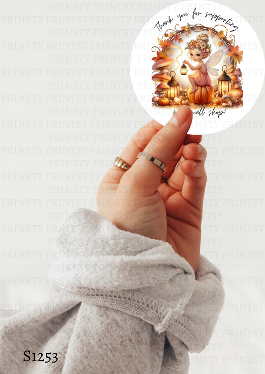 Cute Autumn Fairy Sticker Sheet