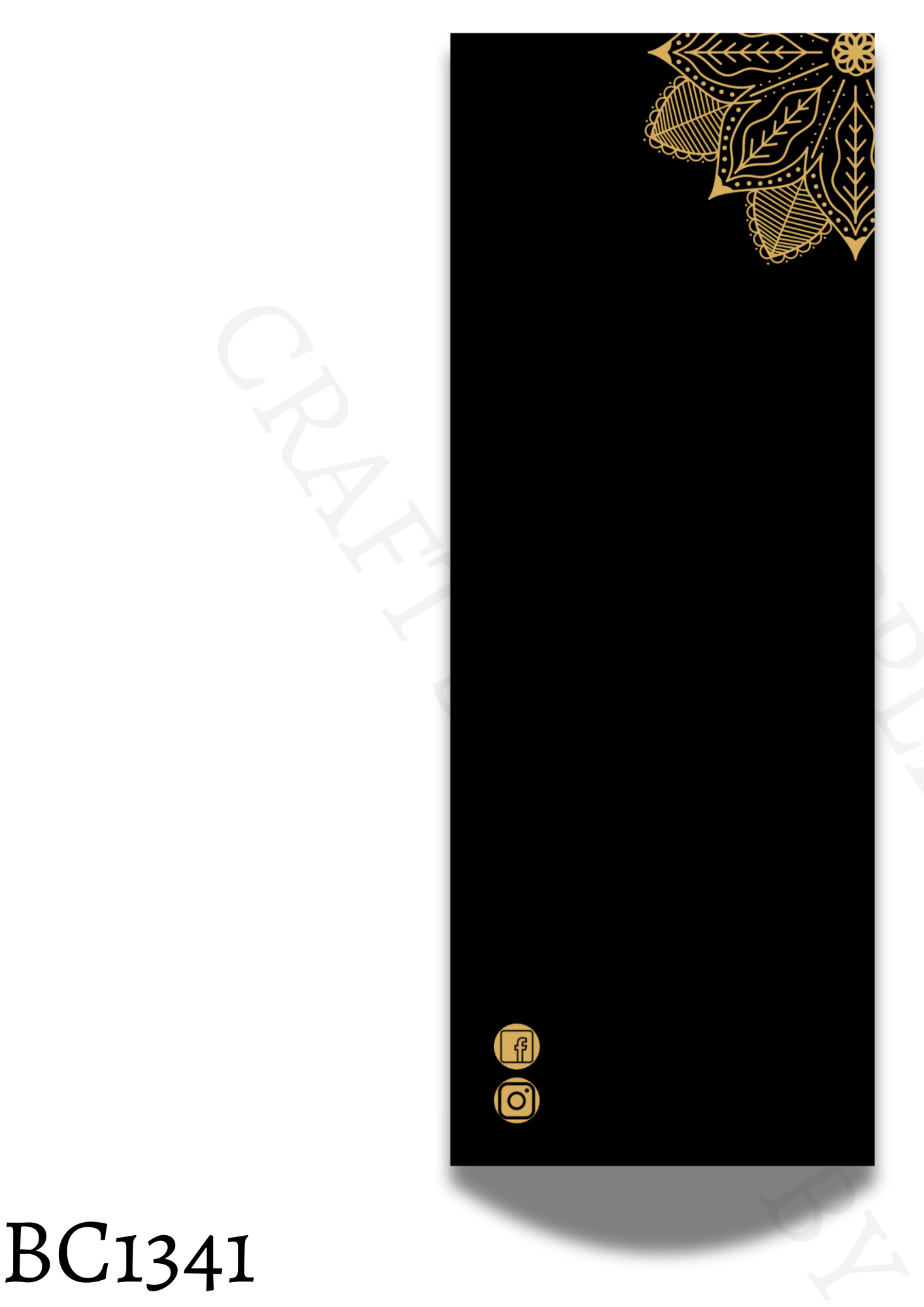 Black and Gold Personalised Bow Card
