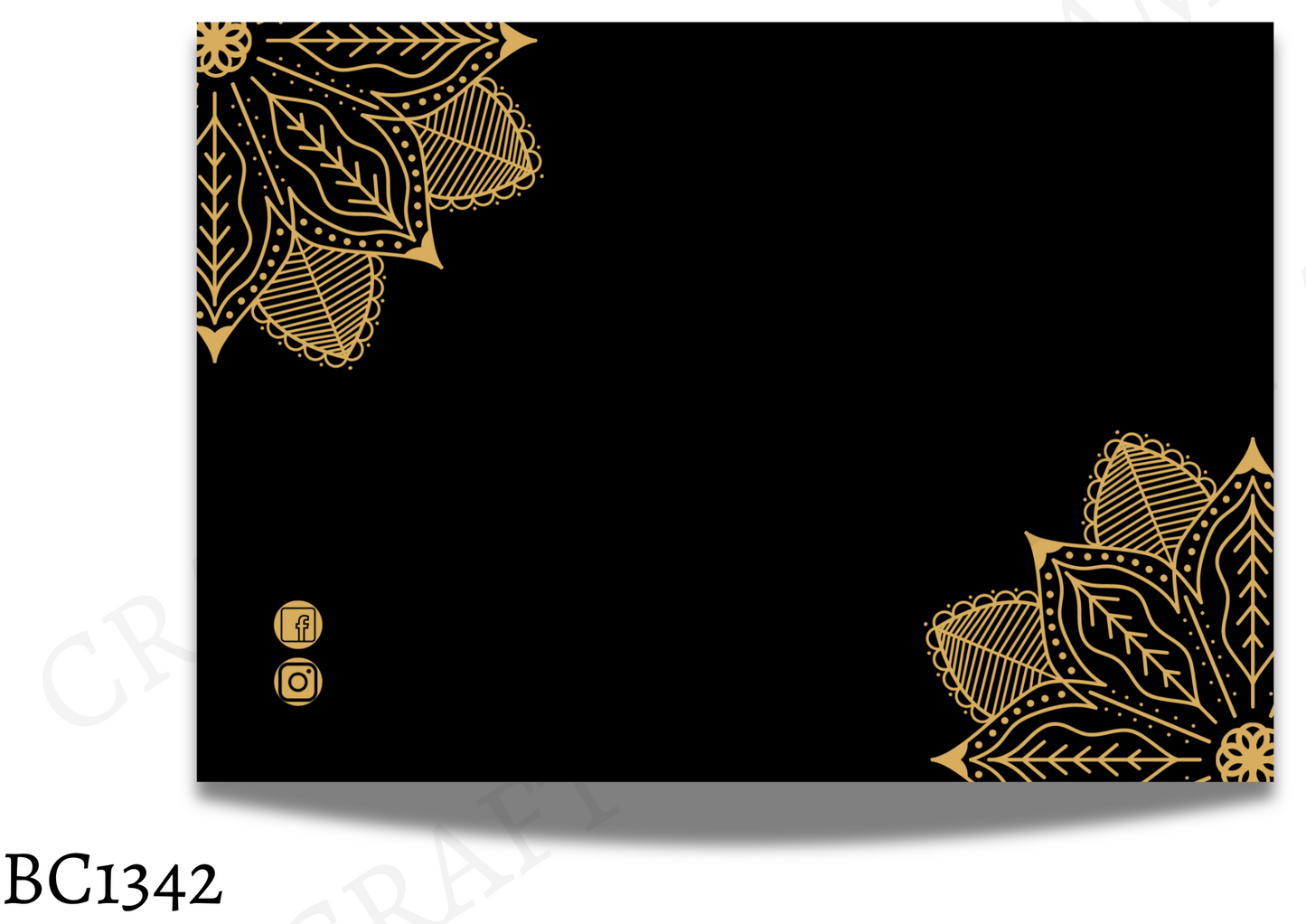 Black and Gold Personalised Bow Card