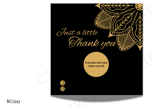 Black and Gold Personalised Scratch Card