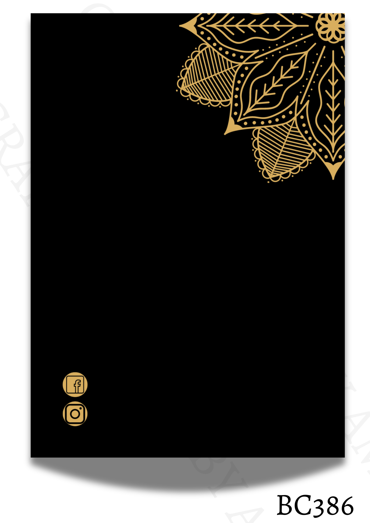 Black and Gold Personalised Bow Card