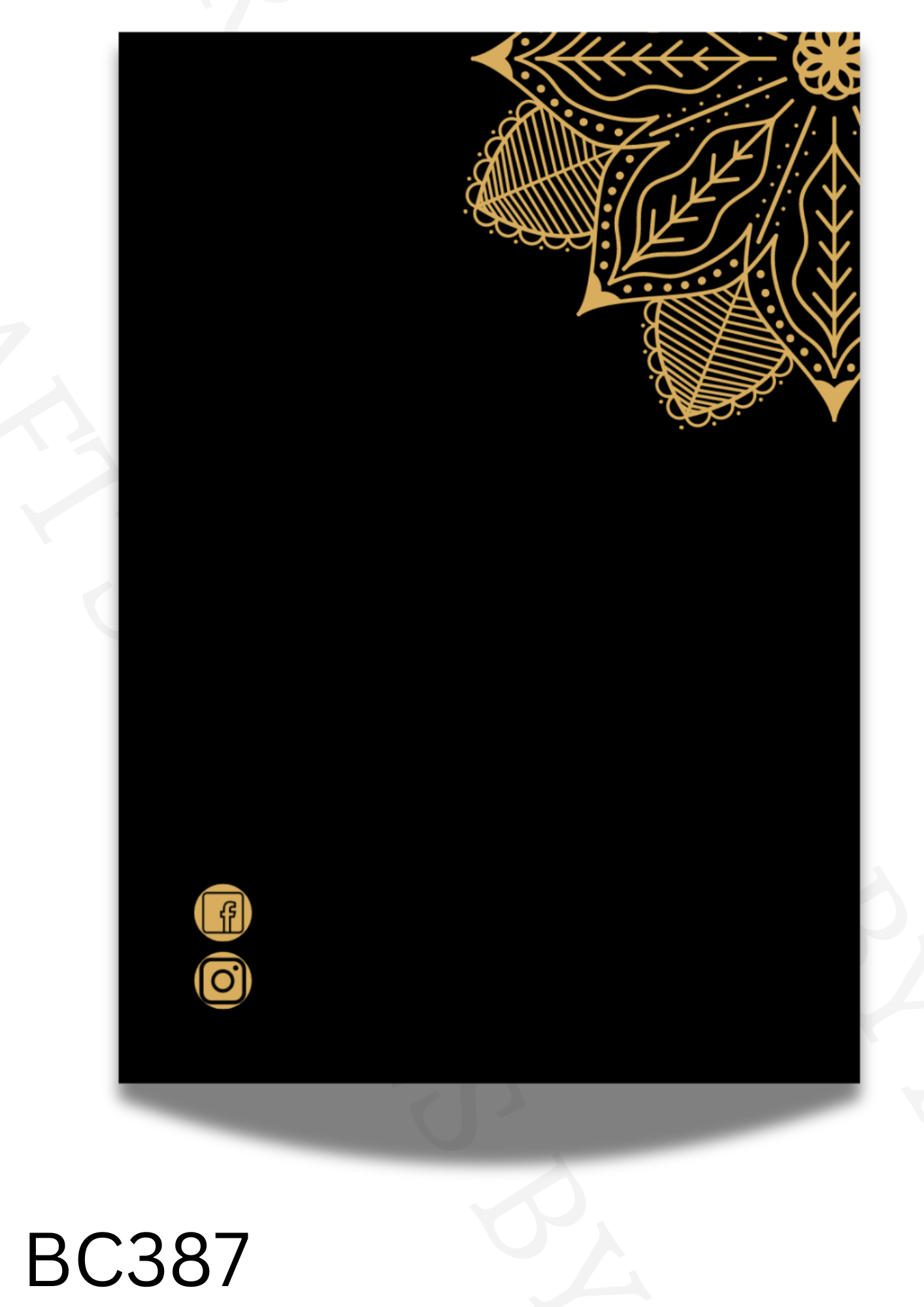 Black and Gold Personalised Bow Card