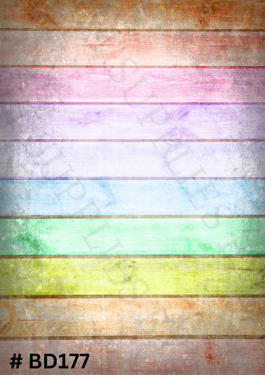 Rainbow wood Backdrop