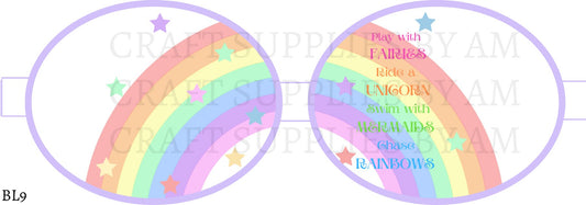 Rainbow Precut Bow Loop