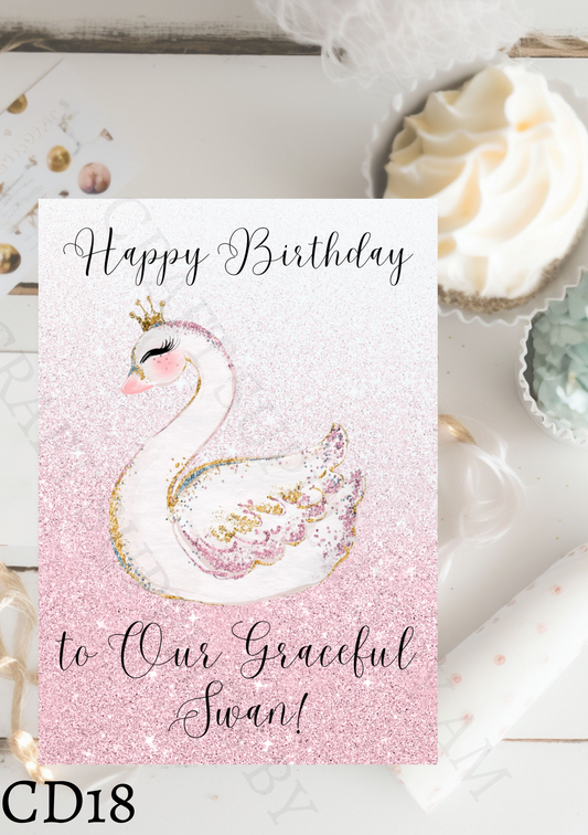 Swan Celebration Card