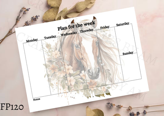 Horse Weekly Planner