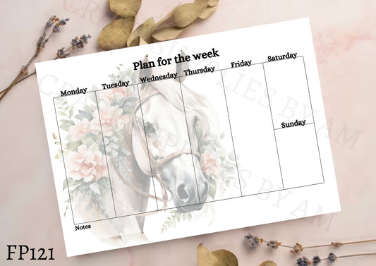 Horse Weekly Planner