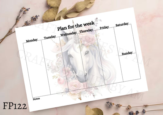 Unicorn Weekly Planner