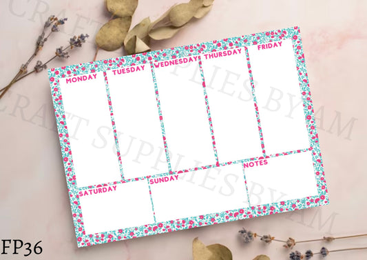 Flower Weekly Planner