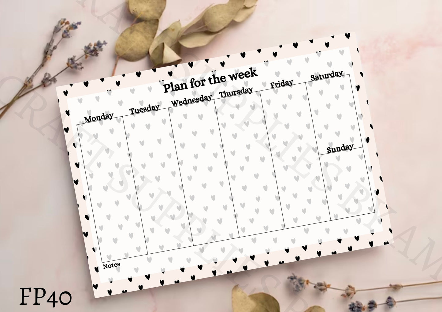 Heart Weekly Planner