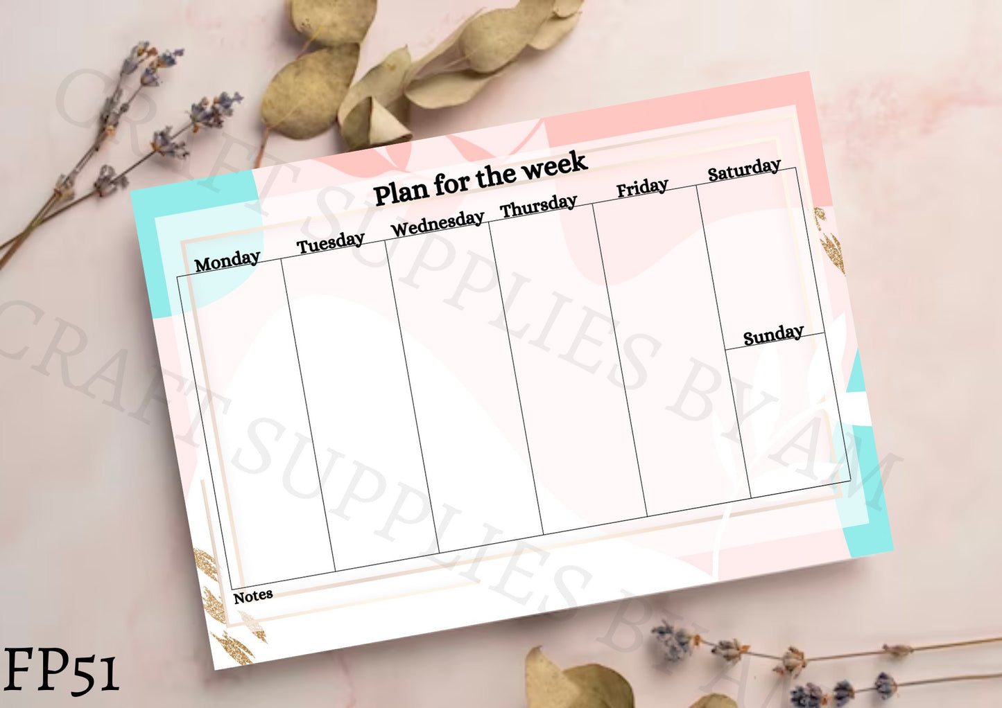 Pattern Weekly Planner