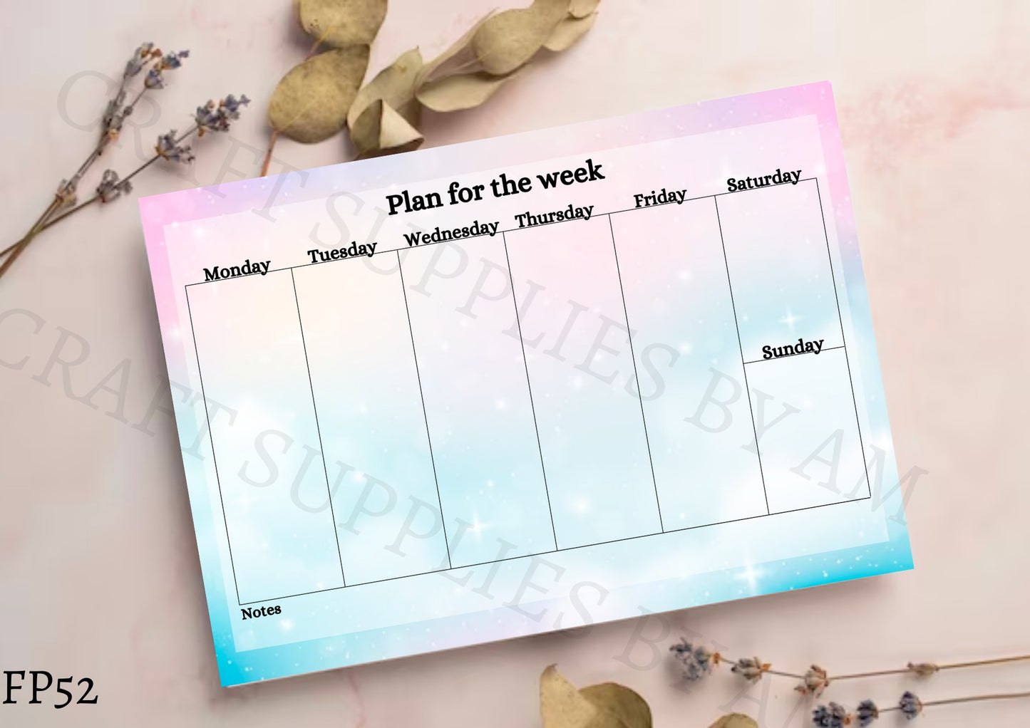 Pattern Weekly Planner