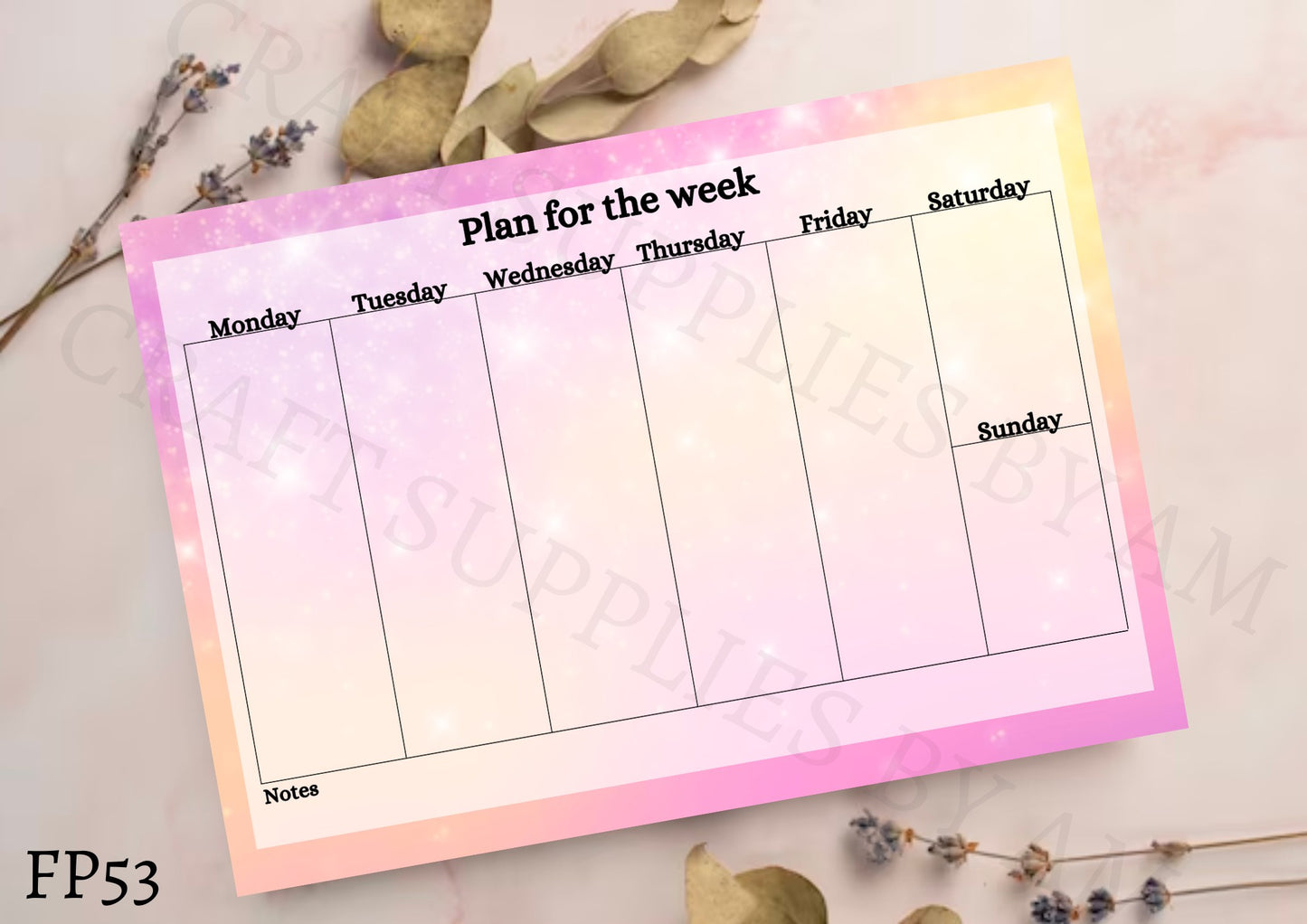 Pattern Weekly Planner