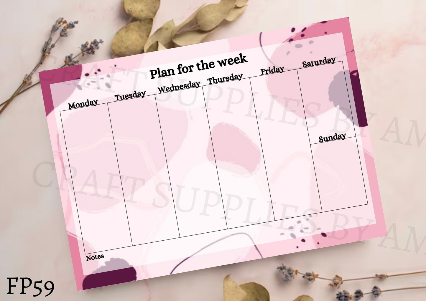 Pattern Weekly Planner