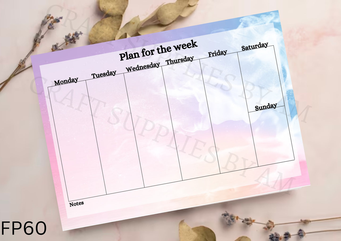 Pattern Weekly Planner