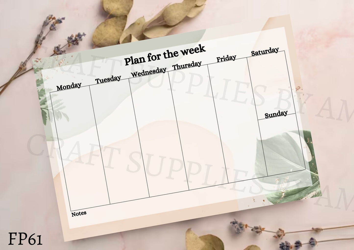 Pattern Weekly Planner