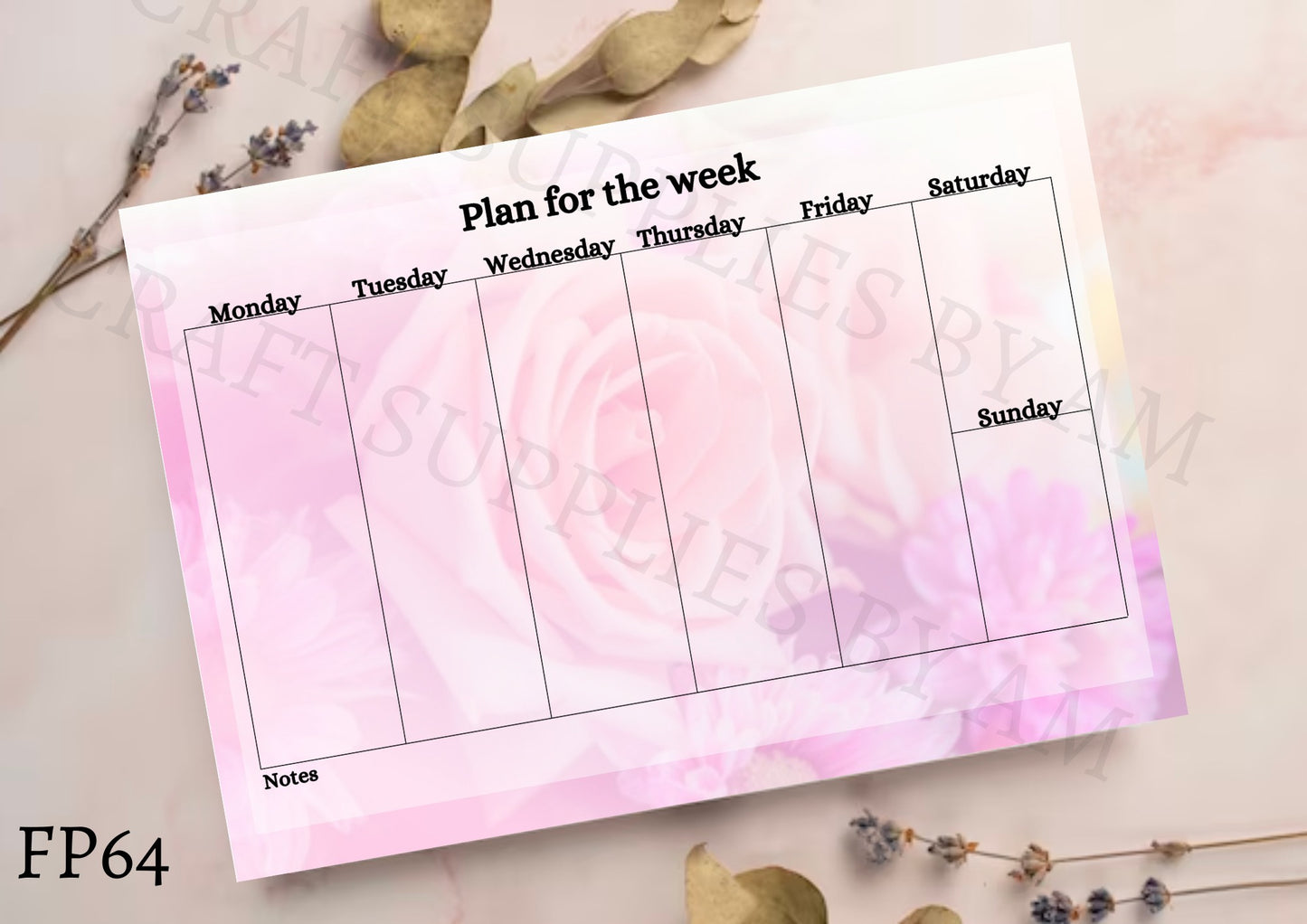 Flower Weekly Planner