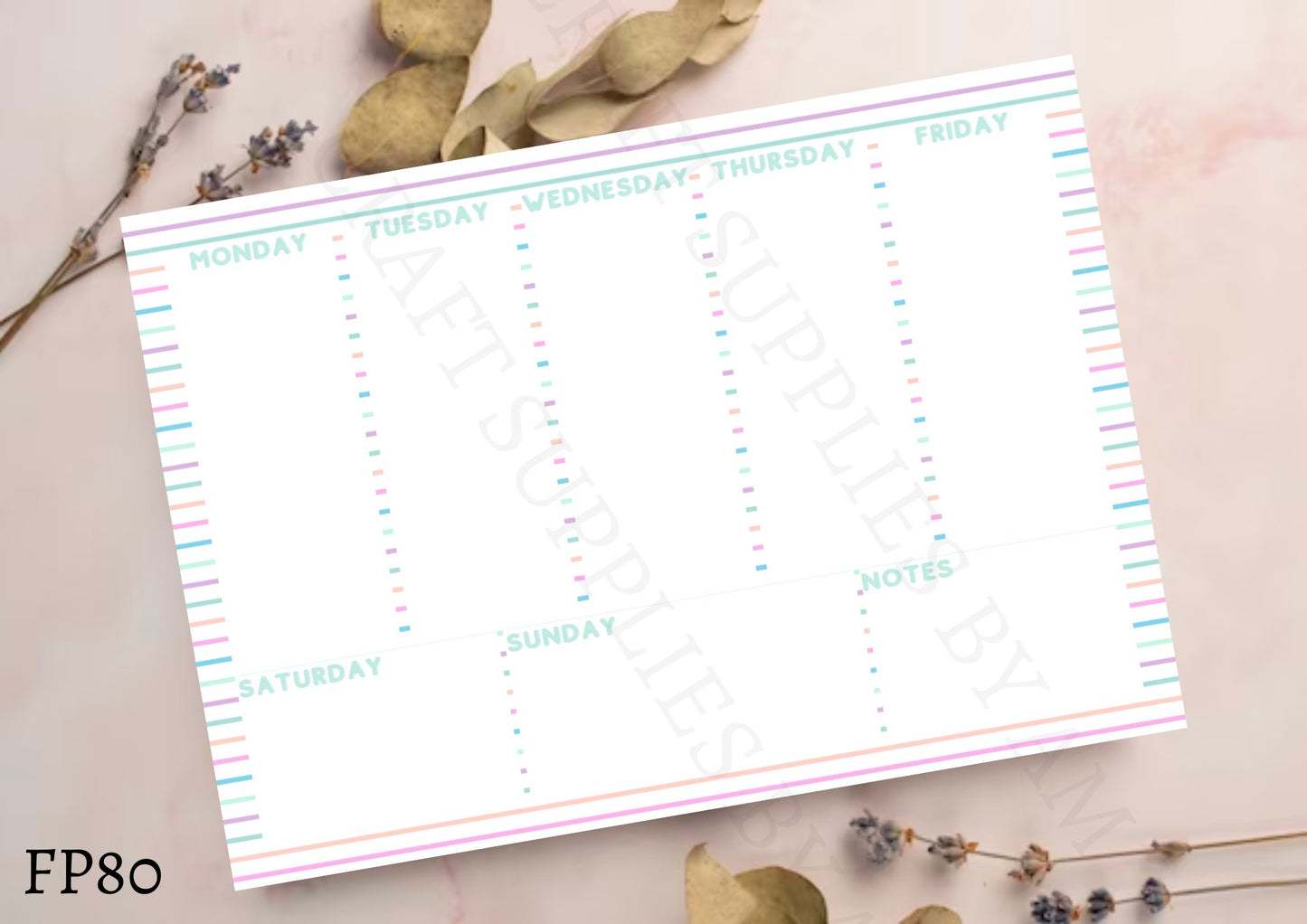 Stripped Weekly Planner