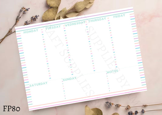 Stripped Weekly Planner