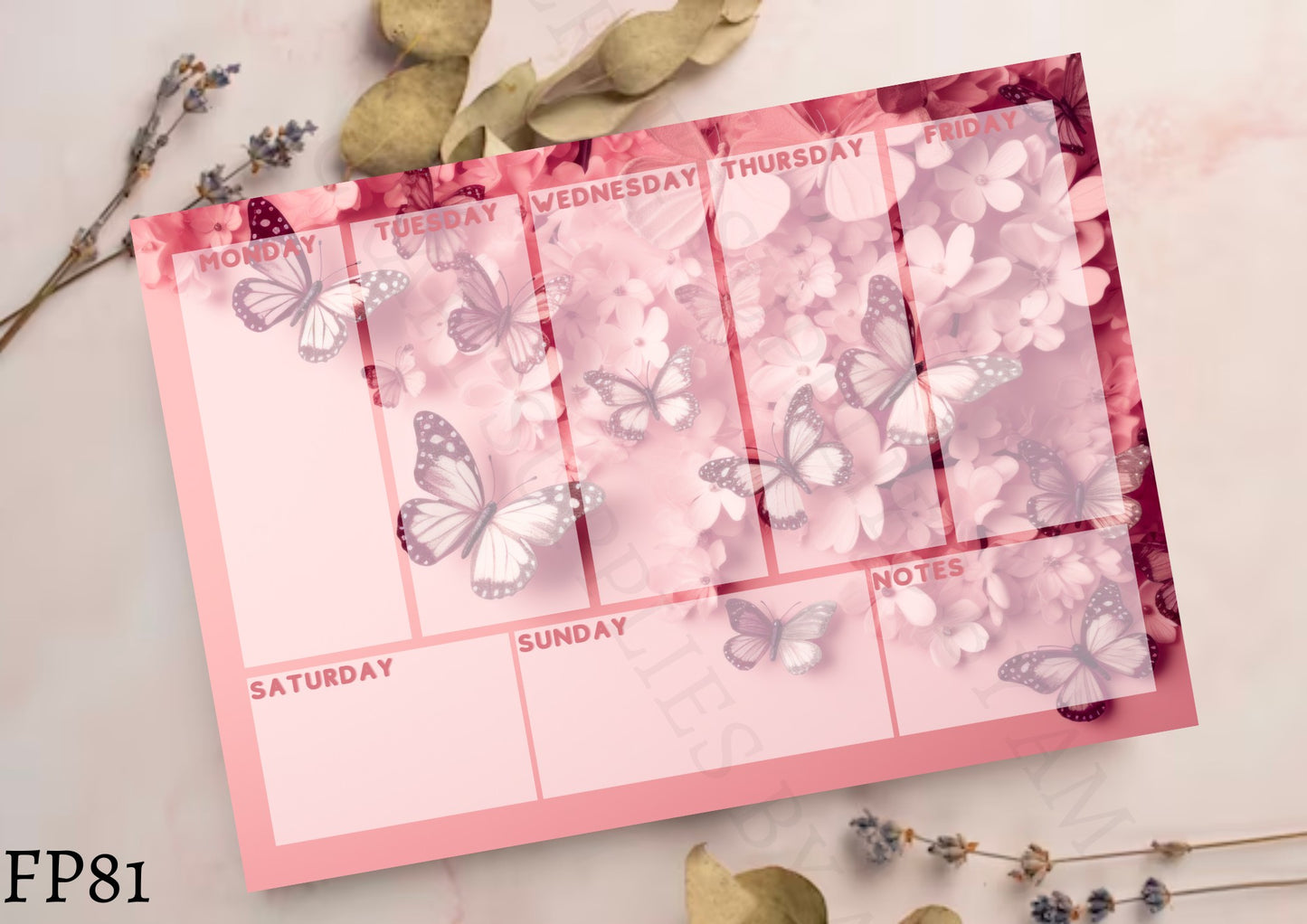 Butterfly Weekly Planner