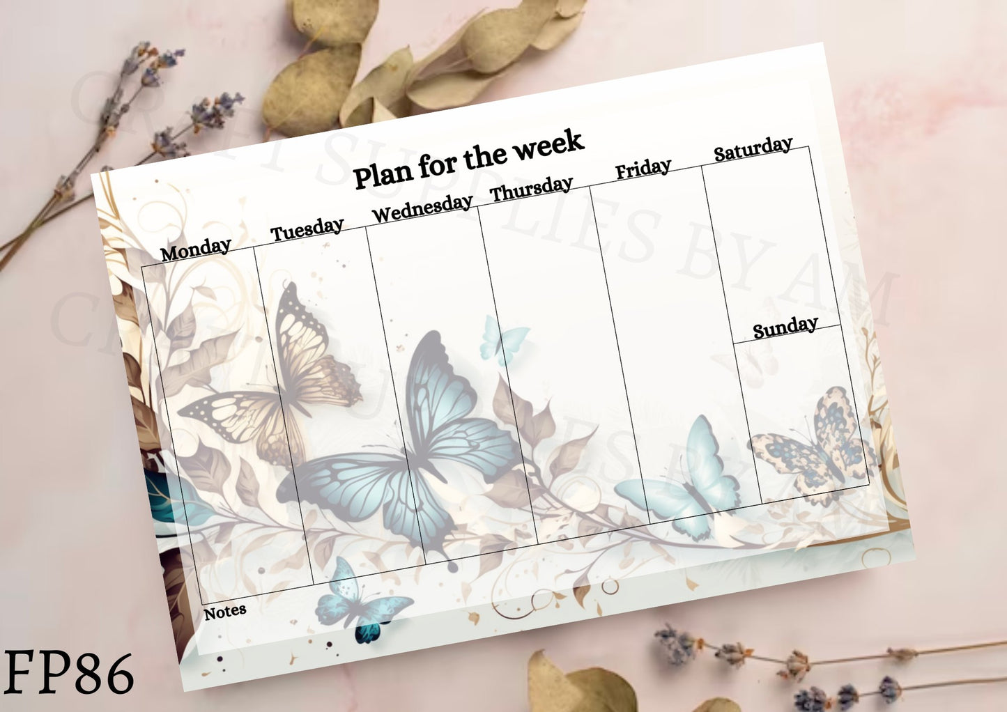 BUtterfly Weekly Planner